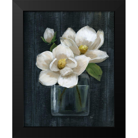 Chalkboard Beauty I Black Modern Wood Framed Art Print by Nan