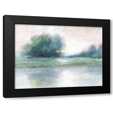 Soft Spring Black Modern Wood Framed Art Print with Double Matting by Nan