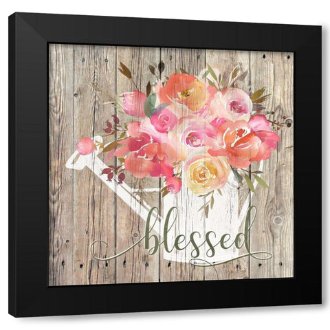 Blessed Bouquet Black Modern Wood Framed Art Print with Double Matting by Donovan, Kelly