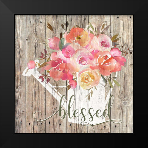 Blessed Bouquet Black Modern Wood Framed Art Print by Donovan, Kelly