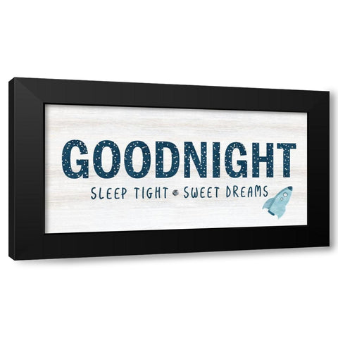 Sleep Tight Sweet Dreams Black Modern Wood Framed Art Print by Carpentieri, Natalie