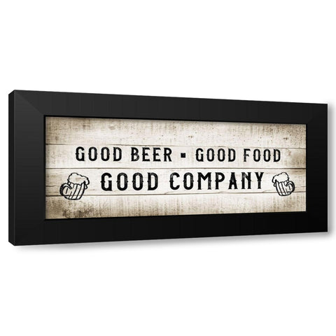 Good Company Black Modern Wood Framed Art Print by CAD Designs
