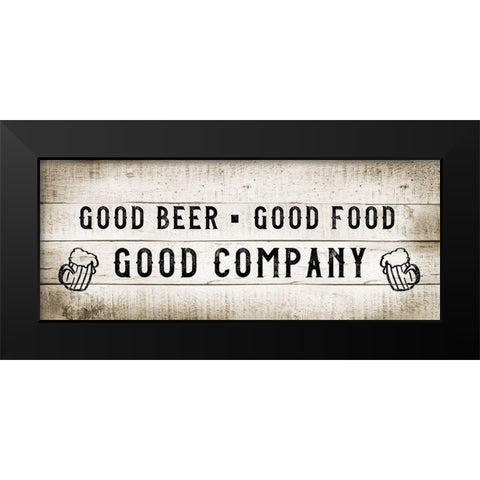 Good Company Black Modern Wood Framed Art Print by CAD Designs