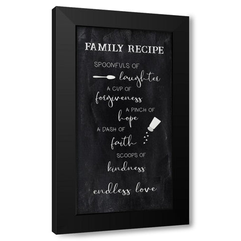 Family Recipe Black Modern Wood Framed Art Print with Double Matting by Robinson, Carol
