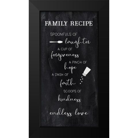 Family Recipe Black Modern Wood Framed Art Print by Robinson, Carol