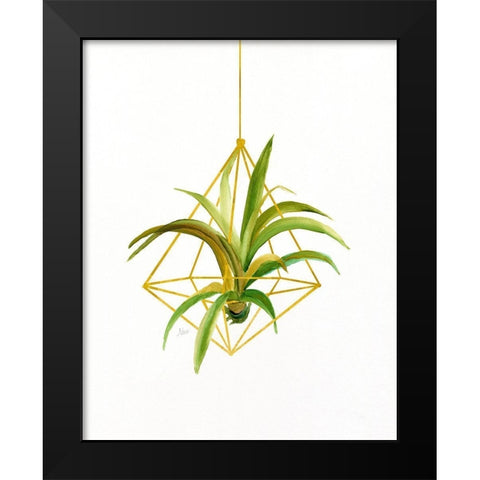 Hanging Airplant I Black Modern Wood Framed Art Print by Nan