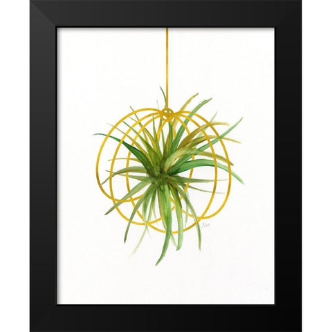 Hanging Airplant III Black Modern Wood Framed Art Print by Nan