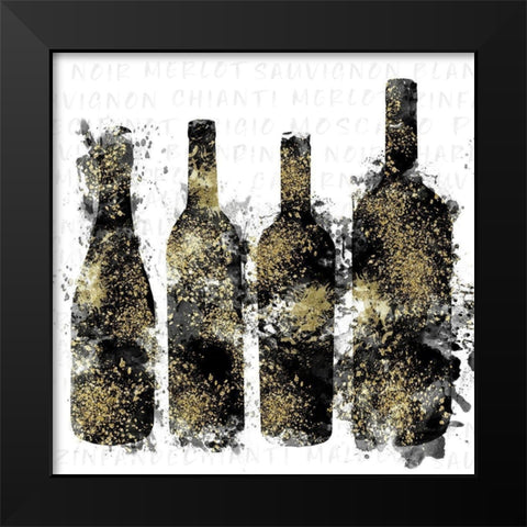 Splash of Wine I Black Modern Wood Framed Art Print by Carpentieri, Natalie