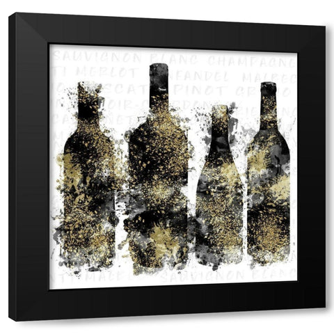 Splash of Wine II Black Modern Wood Framed Art Print by Carpentieri, Natalie