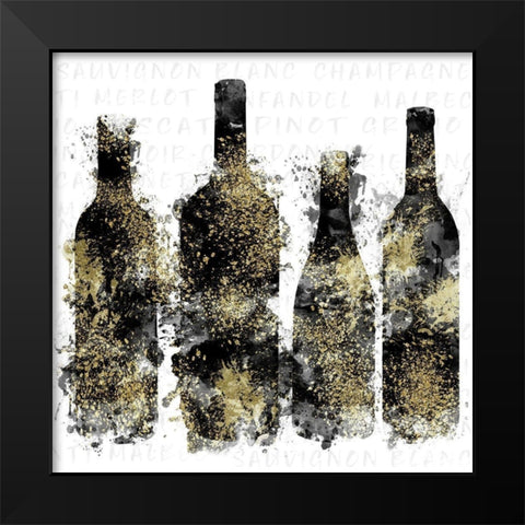 Splash of Wine II Black Modern Wood Framed Art Print by Carpentieri, Natalie