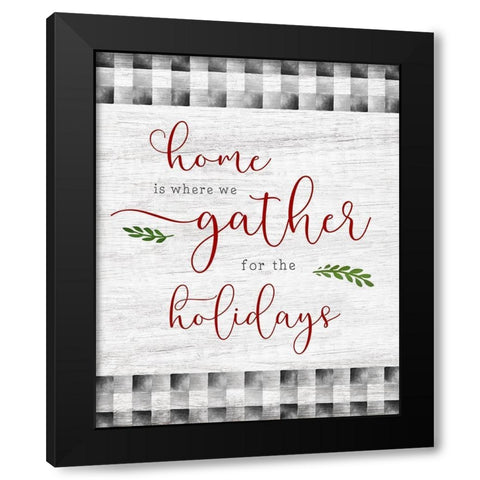 Home Holidays Black Modern Wood Framed Art Print with Double Matting by Carpentieri, Natalie