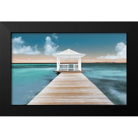 Nassau Point Black Modern Wood Framed Art Print by Adams, Peter