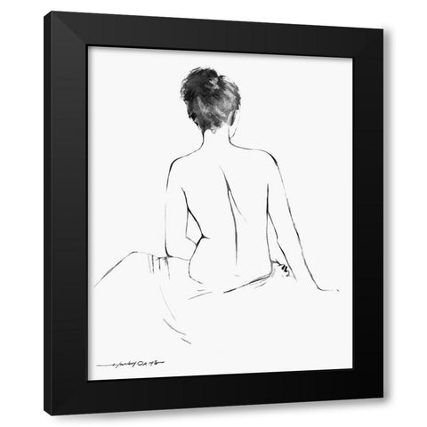 Sketchy Silhouette I Black Modern Wood Framed Art Print with Double Matting by Orme, E. Anthony