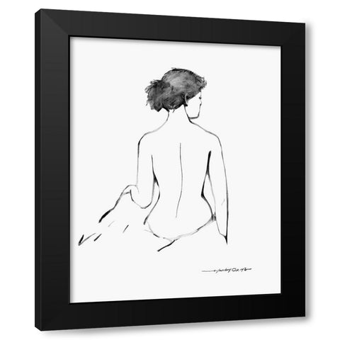Sketchy Silhouette II Black Modern Wood Framed Art Print with Double Matting by Orme, E. Anthony