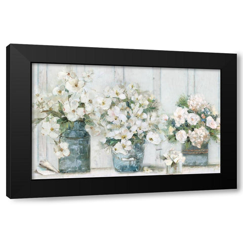 Cottage Mantle Black Modern Wood Framed Art Print with Double Matting by Swatland, Sally