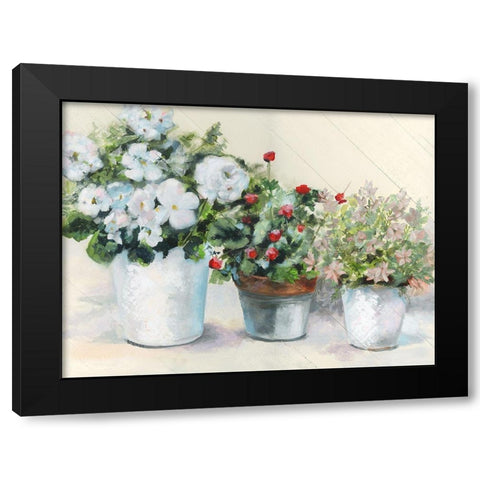 Cottage Display Black Modern Wood Framed Art Print by Brooks, Donna