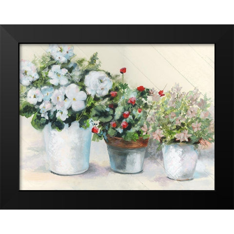 Cottage Display Black Modern Wood Framed Art Print by Brooks, Donna