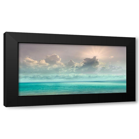 Caribbean Water Black Modern Wood Framed Art Print by Calascibetta, Mike