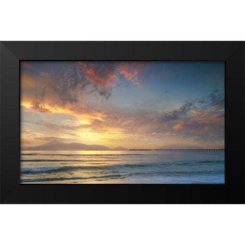 Share the Sunset Black Modern Wood Framed Art Print by Calascibetta, Mike