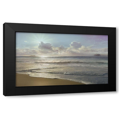 Westside Beach Black Modern Wood Framed Art Print by Calascibetta, Mike
