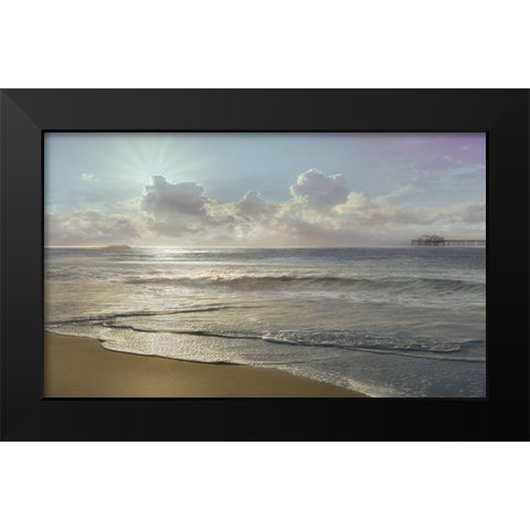 Westside Beach Black Modern Wood Framed Art Print by Calascibetta, Mike