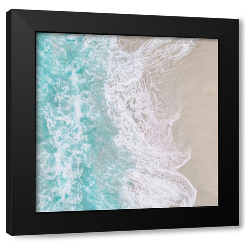 Crashing Tides Black Modern Wood Framed Art Print by Carpentieri, Natalie