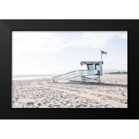 Beach Patrol Black Modern Wood Framed Art Print by Carpentieri, Natalie