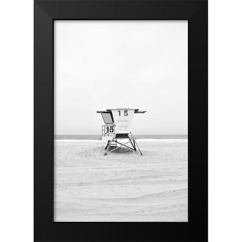 Mission Beach Black Modern Wood Framed Art Print by Carpentieri, Natalie