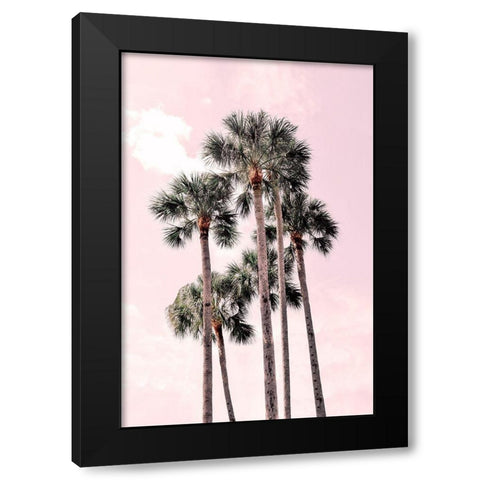 Pink Tropics Black Modern Wood Framed Art Print with Double Matting by Carpentieri, Natalie