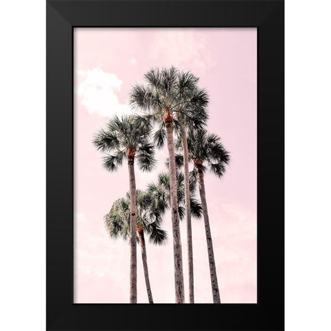 Pink Tropics Black Modern Wood Framed Art Print by Carpentieri, Natalie