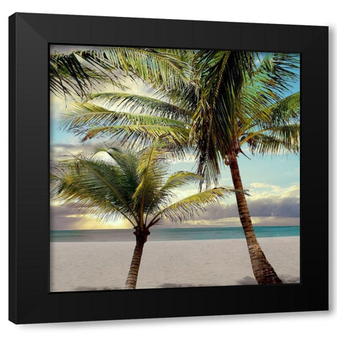 Island Getaway Black Modern Wood Framed Art Print with Double Matting by Carpentieri, Natalie