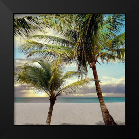 Island Getaway Black Modern Wood Framed Art Print by Carpentieri, Natalie