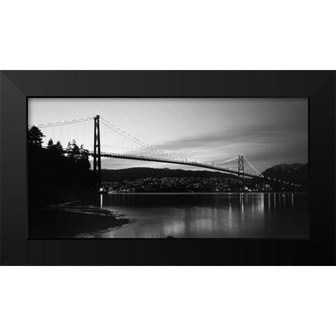 Lions Gate Inlet Black Modern Wood Framed Art Print by Souders, Paul