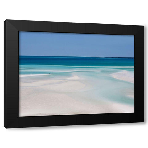 White Sands Black Modern Wood Framed Art Print by Herbig, David