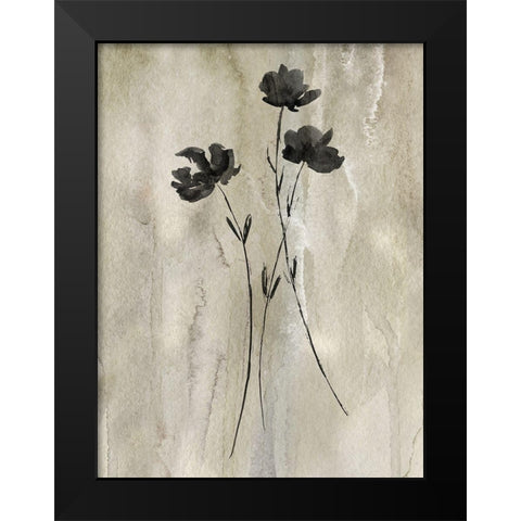 Sumi-e Silhouette III Black Modern Wood Framed Art Print by Knutsen, Conrad