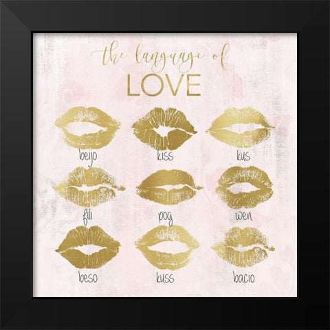 Language of Love Black Modern Wood Framed Art Print by Robinson, Carol