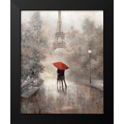 Paris in the Mist Black Modern Wood Framed Art Print by Chiu, T.C.