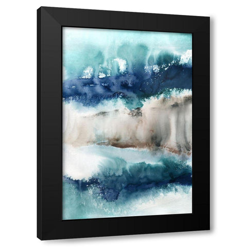 Shifting Sands Black Modern Wood Framed Art Print with Double Matting by Robinson, Carol