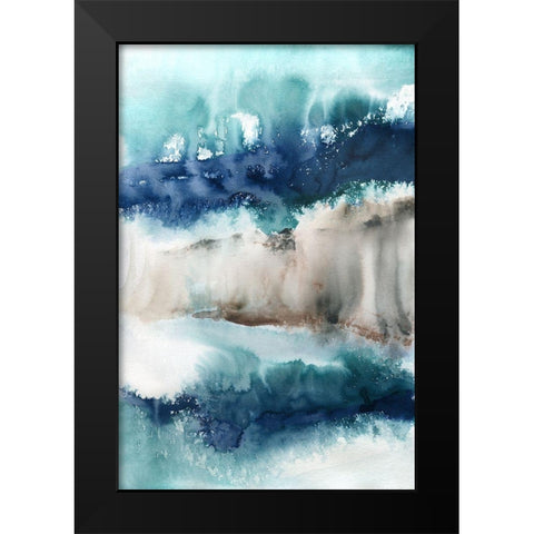 Shifting Sands Black Modern Wood Framed Art Print by Robinson, Carol