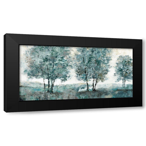 Teal Sentinel Black Modern Wood Framed Art Print with Double Matting by Nan