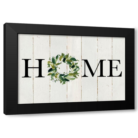 Home Black Modern Wood Framed Art Print by Robinson, Carol