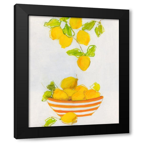 Lemonlicious Black Modern Wood Framed Art Print by Swatland, Sally