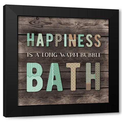 Soak Away Troubles Black Modern Wood Framed Art Print with Double Matting by CAD Designs