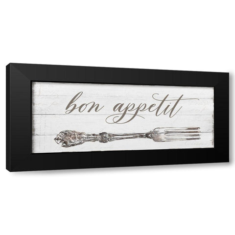 Bon Appetit Black Modern Wood Framed Art Print with Double Matting by Robinson, Carol