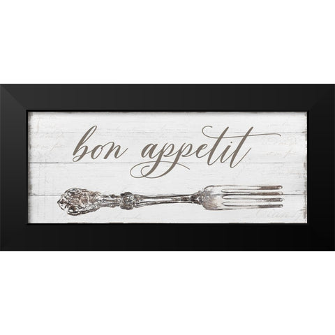 Bon Appetit Black Modern Wood Framed Art Print by Robinson, Carol