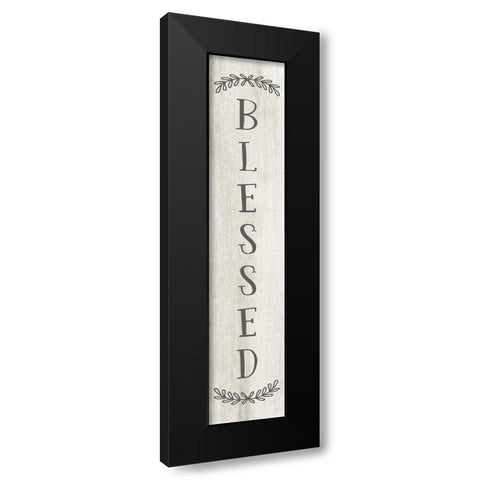 Blessed Black Modern Wood Framed Art Print with Double Matting by CAD Designs