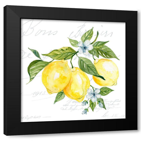 Lemon Squeeze II Black Modern Wood Framed Art Print by Robinson, Carol
