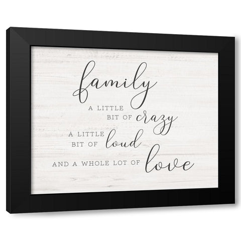 Little Bit of Family Black Modern Wood Framed Art Print with Double Matting by CAD Designs