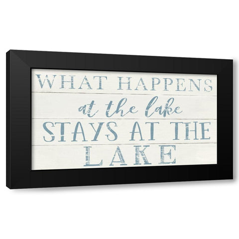 The Lake Black Modern Wood Framed Art Print by CAD Designs