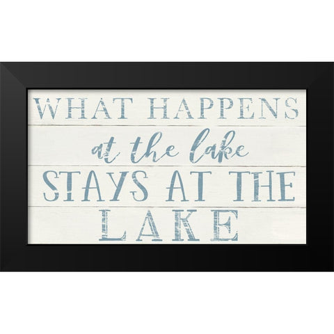 The Lake Black Modern Wood Framed Art Print by CAD Designs